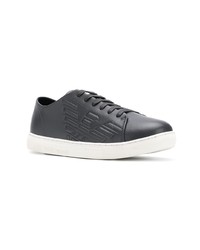 schwarze niedrige Sneakers von Emporio Armani