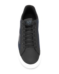 schwarze niedrige Sneakers von Ea7 Emporio Armani