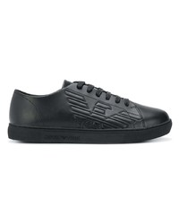 schwarze niedrige Sneakers von Emporio Armani