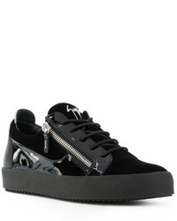 schwarze niedrige Sneakers von Giuseppe Zanotti Design