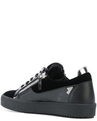 schwarze niedrige Sneakers von Giuseppe Zanotti Design