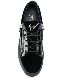 schwarze niedrige Sneakers von Giuseppe Zanotti Design