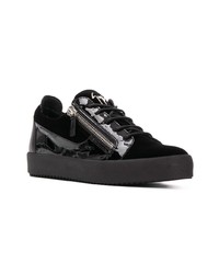 schwarze niedrige Sneakers von Giuseppe Zanotti Design