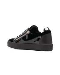 schwarze niedrige Sneakers von Giuseppe Zanotti Design