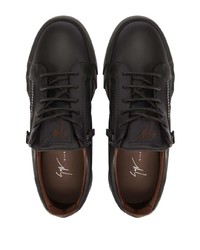 schwarze niedrige Sneakers von Giuseppe Zanotti