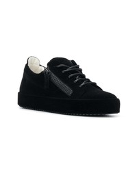 schwarze niedrige Sneakers von Giuseppe Zanotti Design