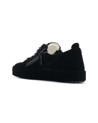 schwarze niedrige Sneakers von Giuseppe Zanotti Design