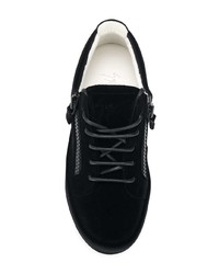 schwarze niedrige Sneakers von Giuseppe Zanotti Design