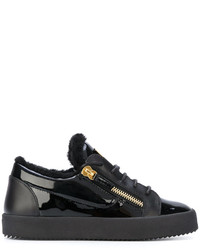 schwarze niedrige Sneakers von Giuseppe Zanotti Design