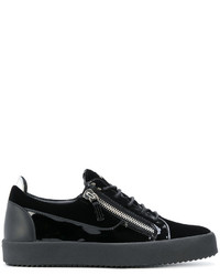 schwarze niedrige Sneakers von Giuseppe Zanotti Design