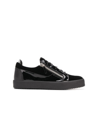 schwarze niedrige Sneakers von Giuseppe Zanotti Design