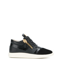 schwarze niedrige Sneakers von Giuseppe Zanotti Design