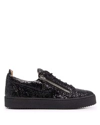 schwarze niedrige Sneakers von Giuseppe Zanotti