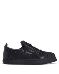 schwarze niedrige Sneakers von Giuseppe Zanotti