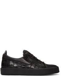 schwarze niedrige Sneakers von Giuseppe Zanotti