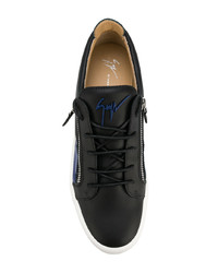 schwarze niedrige Sneakers von Giuseppe Zanotti Design