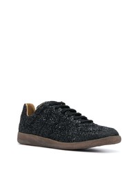 schwarze niedrige Sneakers von Maison Margiela