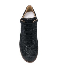 schwarze niedrige Sneakers von Maison Margiela