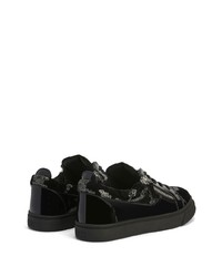 schwarze niedrige Sneakers von Giuseppe Zanotti