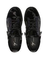 schwarze niedrige Sneakers von Giuseppe Zanotti