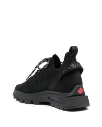 schwarze niedrige Sneakers von DSQUARED2