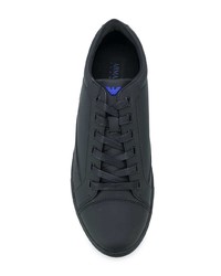 schwarze niedrige Sneakers von Armani Jeans