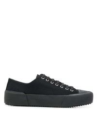 schwarze niedrige Sneakers von Jil Sander