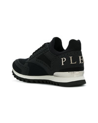 schwarze niedrige Sneakers von Philipp Plein