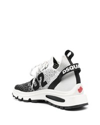 schwarze niedrige Sneakers von DSQUARED2