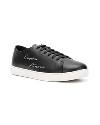 schwarze niedrige Sneakers von Emporio Armani