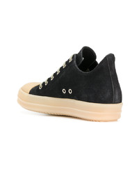 schwarze niedrige Sneakers von Rick Owens