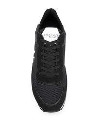 schwarze niedrige Sneakers von Trussardi Jeans