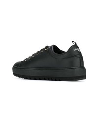 schwarze niedrige Sneakers von Trussardi Jeans