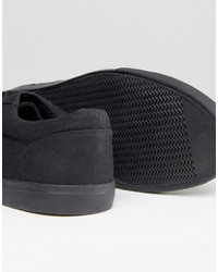 schwarze niedrige Sneakers von Asos