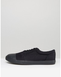 schwarze niedrige Sneakers von Asos