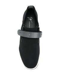 schwarze niedrige Sneakers von Giuseppe Zanotti Design