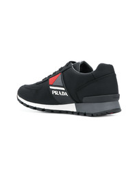 schwarze niedrige Sneakers von Prada