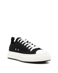 schwarze niedrige Sneakers von DSQUARED2