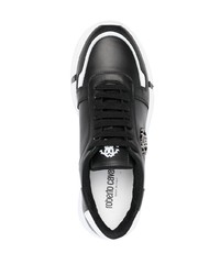 schwarze niedrige Sneakers von Roberto Cavalli