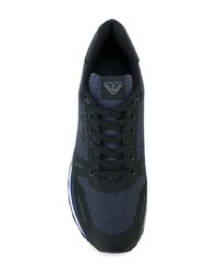 schwarze niedrige Sneakers von Armani Jeans