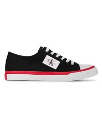 schwarze niedrige Sneakers von Calvin Klein Jeans