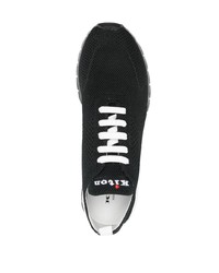 schwarze niedrige Sneakers von Kiton