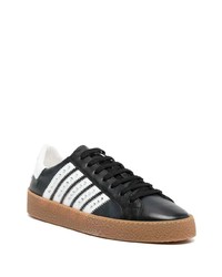 schwarze niedrige Sneakers von DSQUARED2