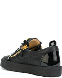 schwarze niedrige Sneakers von Giuseppe Zanotti Design