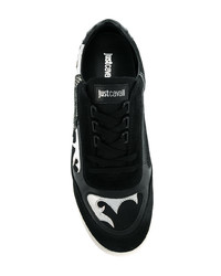 schwarze niedrige Sneakers von Just Cavalli