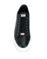 schwarze niedrige Sneakers von Philipp Plein