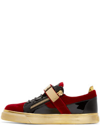 schwarze niedrige Sneakers von Giuseppe Zanotti