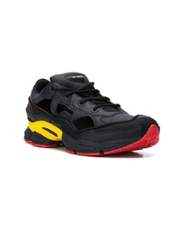 schwarze niedrige Sneakers von Adidas By Raf Simons