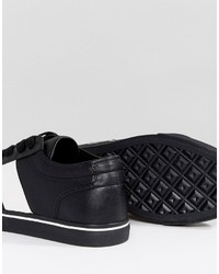 schwarze niedrige Sneakers von Asos