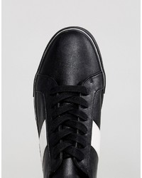 schwarze niedrige Sneakers von Asos